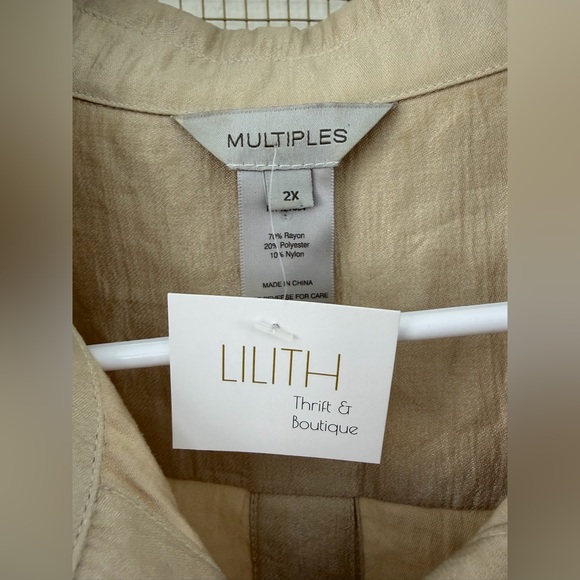 Multiples Beige Blouse - Picture 2 of 3